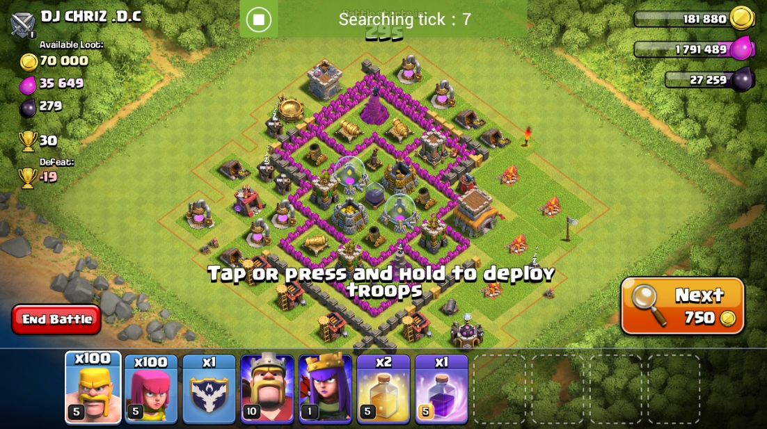 how to delete base on clash of clans bluestacks